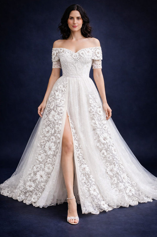 Vestido Largo Bordado 564