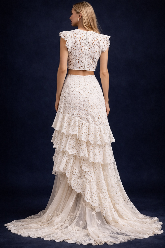 Vestido Largo Bordado 552