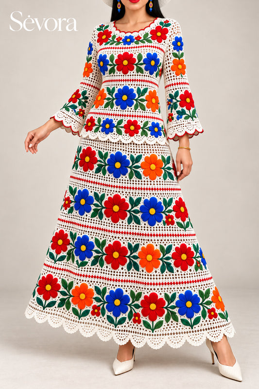 Vestido Largo Bordado 620