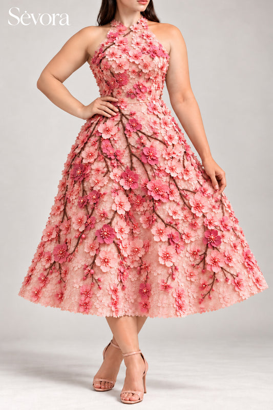 Vestido Corto Bordado 604